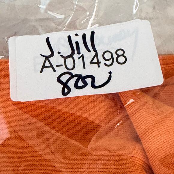 J Jill Top Womens Large Orange 100% Pima Cotton Crew-neck Shirttail Tee - Picture 12 of 14